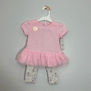 Just One You by Carters Pink TuTu Bunny Pant Set